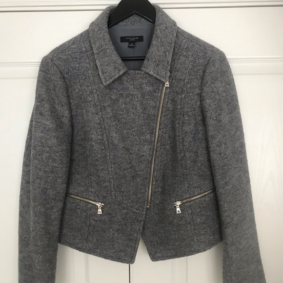 Ann Taylor Grey Moto Jacket - Picture 7 of 10